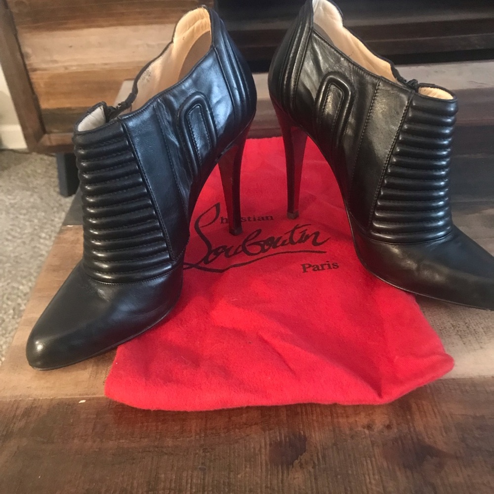 Christian Louboutin Black Ankle Boots